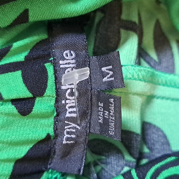 My Michelle Green/Black Gem Detail Formal Halter Dress. Size Medium - Picture 10 of 11